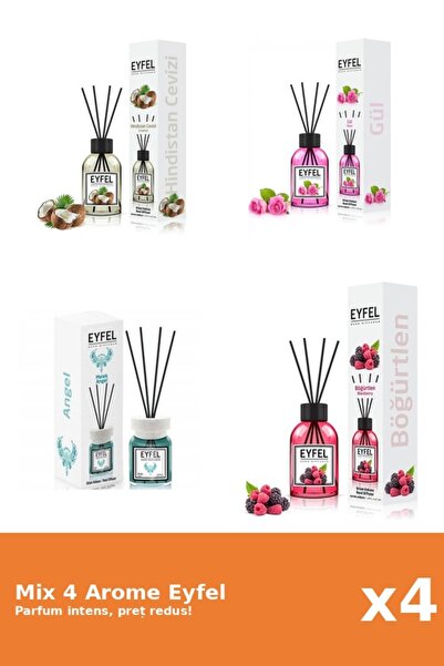 Eyfel Set 4 Mix Eyfel: 1x Angel, 1x Fructe De Padure, 1x Nuca De Cocos, 1x Tr...