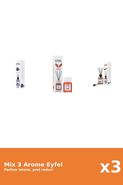Eyfel Set 3 Mix Eyfel: 1x Red Dragon, 1x Vanilie, 1x Zambile