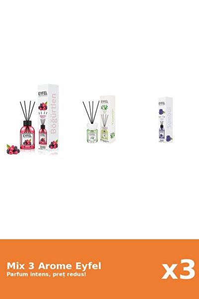 Eyfel Set 3 Mix Eyfel: 1x Fructe De Padure, 1x Iasomie, 1x Zambile