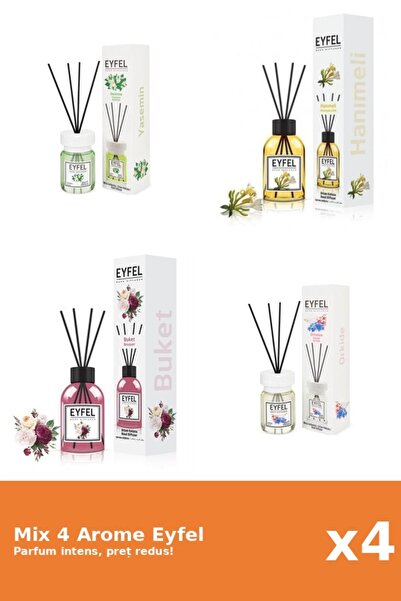 Eyfel Set 4 Mix Eyfel: 1x Bouquet, 1x Iasomie, 1x Mana Maicii Domnului, 1x Or...