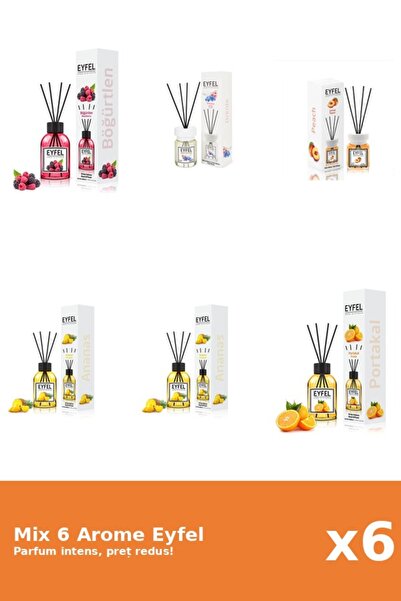 Eyfel Set 6 Mix Eyfel: 2x Ananas, 1x Fructe De Padure, 1x Orhidee, 1x Piersic...