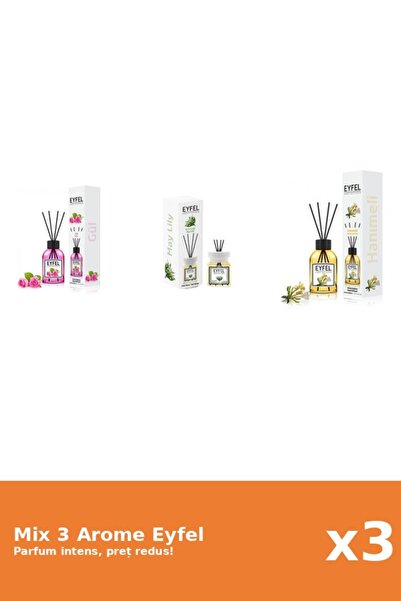 Eyfel Set 3 Mix Eyfel: 1x Lacramioare, 1x Mana Maicii Domnului, 1x Trandafir