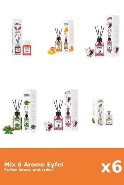 Eyfel Set 6 Mix Eyfel: 2x Bouquet, 1x Lacramioare, 1x Mango, 1x Pin Si Menta,...