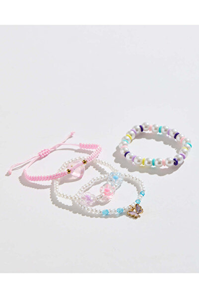 REDTAG مجموعة أساور مزخرفة متنوعة للبنات (4 قطع)