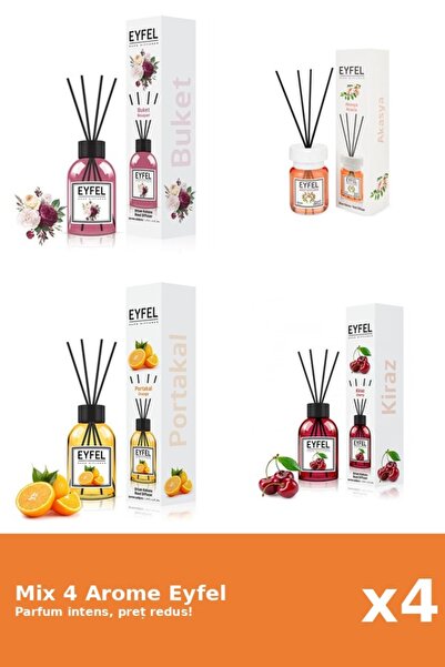 Eyfel Set 4 Mix Eyfel: 1x Acacia, 1x Bouquet, 1x Cirese, 1x Portocala
