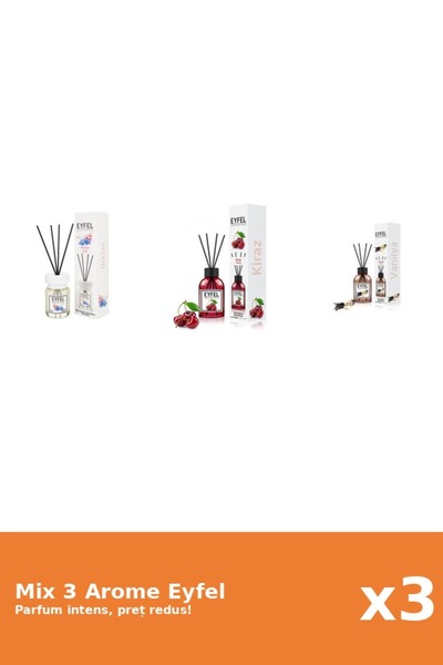 Eyfel Set 3 Mix Eyfel: 1x Cirese, 1x Orhidee, 1x Vanilie