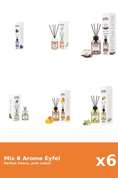 Eyfel Set 6 Mix Eyfel: 1x Acacia, 1x Cafea, 1x Lacramioare, 1x Mana Maicii Do...
