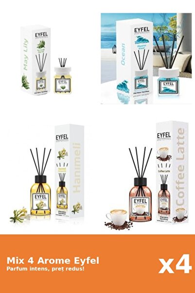 Eyfel Set 4 Mix Eyfel: 1x Cafea, 1x Lacramioare, 1x Mana Maicii Domnului, 1x ...