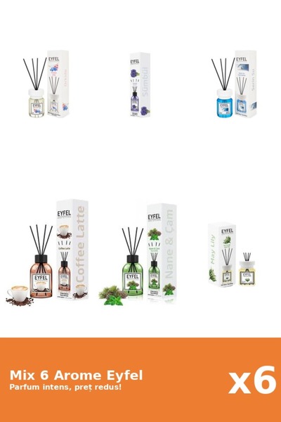 Eyfel Set 6 Mix Eyfel: 1x Cafea, 1x Cool Water, 1x Lacramioare, 1x Orhidee, 1...