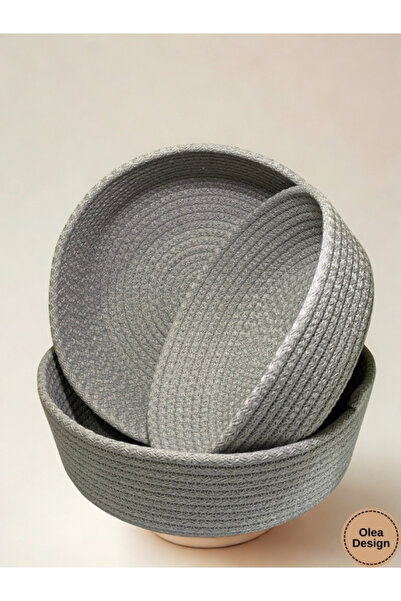 Olea 3lü Hasır Sepet, Havlu Sepeti, Banyo Sepeti, Çok Amaçlı Organizer Sepet,...