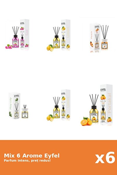 Eyfel Set 6 Mix Eyfel: 1x Lacramioare, 2x Lamaie, 1x Piersica, 1x Portocala, ...