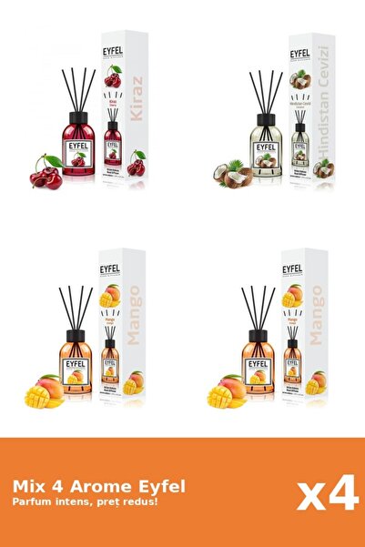 Eyfel Set 4 Mix Eyfel: 1x Cirese, 2x Mango, 1x Nuca De Cocos