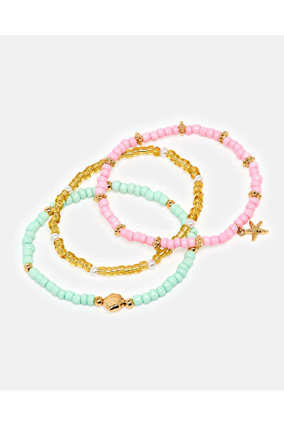 REDTAG Women Assorted Embellished Anklet Set (Pack of 3)