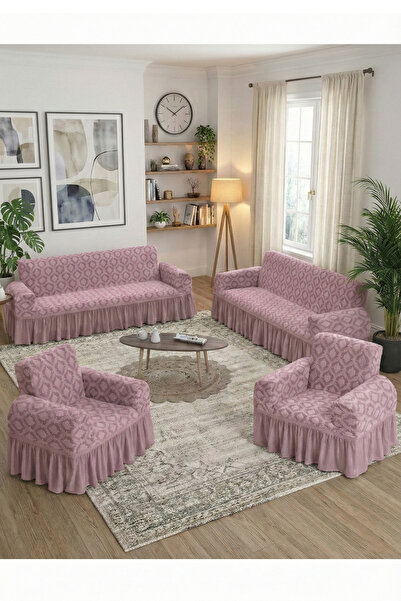 kutlale طقم أغطية أريكة جاكار 3+3+1+1 بنمط عثماني، غطاء أريكة، غطاء سرير قابل...