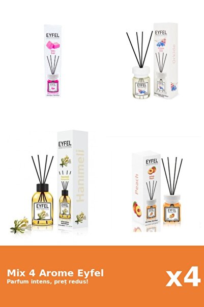 Eyfel Set 4 Mix Eyfel: 1x Bubble Gum, 1x Mana Maicii Domnului, 1x Orhidee, 1x...