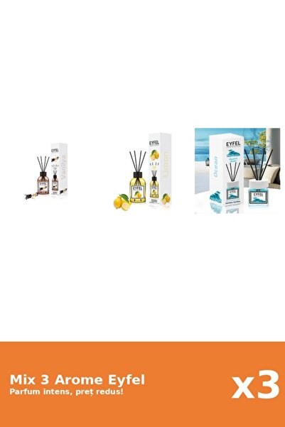 Eyfel Set 3 Mix Eyfel: 1x Lamaie, 1x Ocean, 1x Vanilie