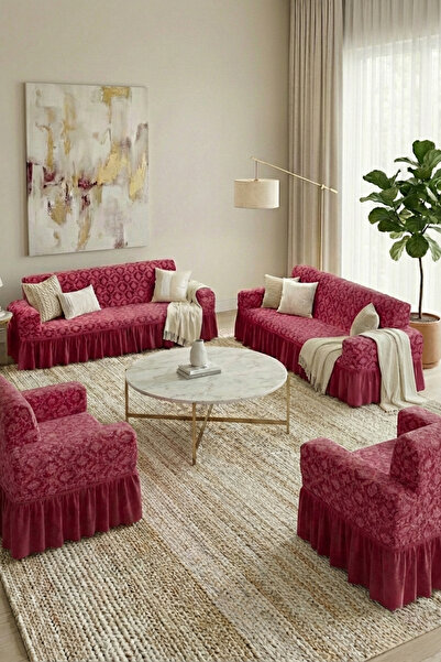 kutlale Jacquard 3+3+1+1 Ottoman Pattern Sofa, Couch, Sofa Bed Cover, with Sk...