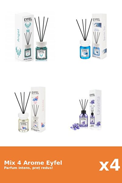Eyfel Set 4 Mix Eyfel: 1x Angel, 1x Cool Water, 1x Lavanda, 1x Orhidee
