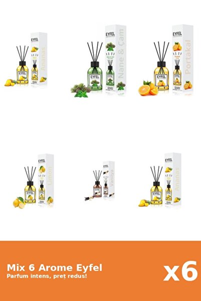 Eyfel Set 6 Mix Eyfel: 2x Ananas, 1x Lamaie, 1x Pin Si Menta, 1x Portocala, 1...