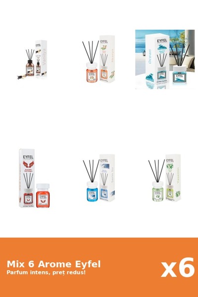 Eyfel Set 6 Mix Eyfel: 1x Acacia, 1x Cool Water, 1x Iasomie, 1x Ocean, 1x Red...