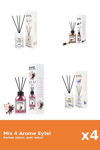 Eyfel Set 4 Mix Eyfel: 1x Bouquet, 1x Bumbac, 1x Orhidee, 1x Vanilie
