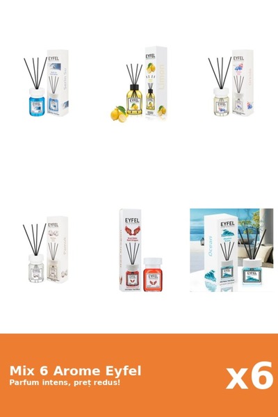 Eyfel Set 6 Mix Eyfel: 1x Bumbac, 1x Cool Water, 1x Lamaie, 1x Ocean, 1x Orhi...