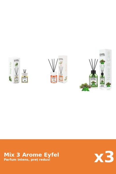 Eyfel Set 3 Mix Eyfel: 1x Acacia, 1x Lacramioare, 1x Pin Si Menta