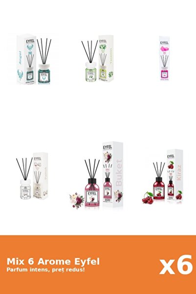 Eyfel Set 6 Mix Eyfel: 1x Angel, 1x Bouquet, 1x Bubble Gum, 1x Bumbac, 1x Cir...