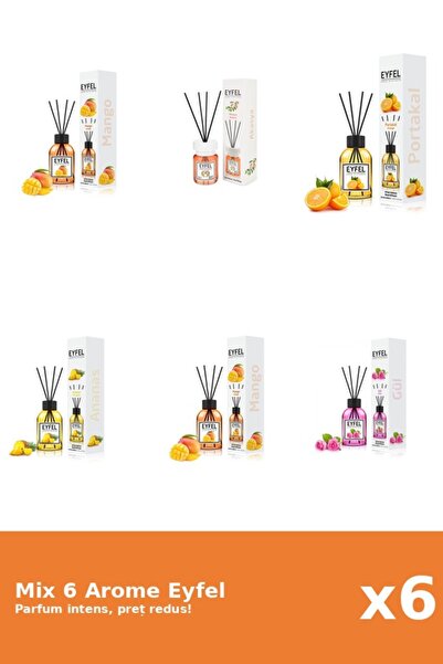 Eyfel Set 6 Mix Eyfel: 1x Acacia, 1x Ananas, 2x Mango, 1x Portocala, 1x Trand...