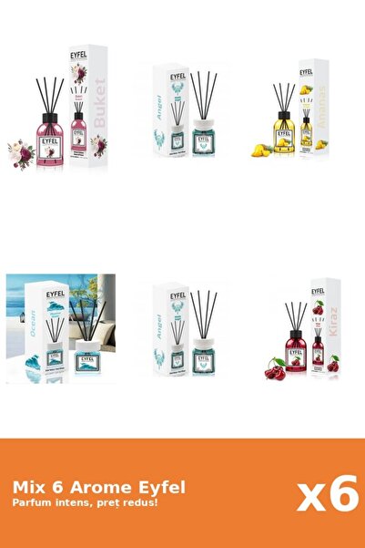 Eyfel Set 6 Mix Eyfel: 1x Ananas, 2x Angel, 1x Bouquet, 1x Cirese, 1x Ocean