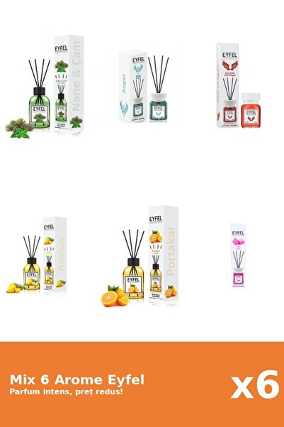 Eyfel Set 6 Mix Eyfel: 1x Ananas, 1x Înger, 1x Gumă de mestecat, 1x Pin Si Me...