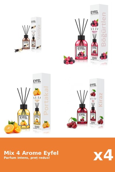 Eyfel Set 4 Mix Eyfel: 1x Cirese, 1x Fructe De Padure, 1x Portocala, 1x Vanilie