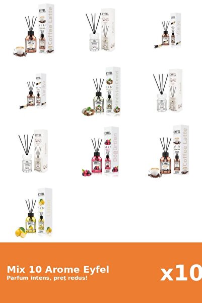 Eyfel Set 10 Mix Eyfel: 3x Bumbac, 2x Cafea, 1x Fructe De Padure, 1x Lamaie, ...