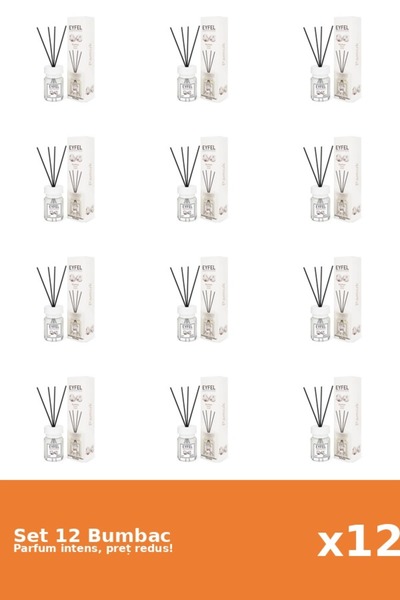 Eyfel Set 12 Odorizant Bumbac, 120 ml