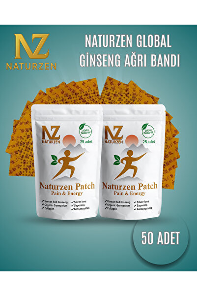 NATURZEN GLOBAL Ginseng Ağrı Bandı Hızlı, Etkili, Doğal, Bitkisel Rahatlatıcı...