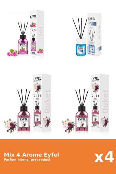 Eyfel Set 4 Mix Eyfel: 2x Bouquet, 1x Cool Water, 1x Trandafir