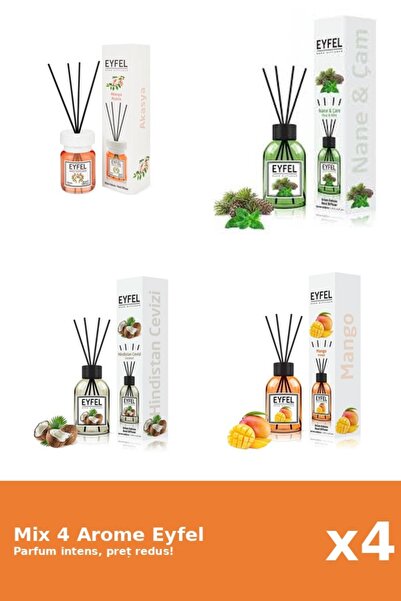 Eyfel Set 4 Mix Eyfel: 1x Acacia, 1x Mango, 1x Coconut, 1x Pine and Mint