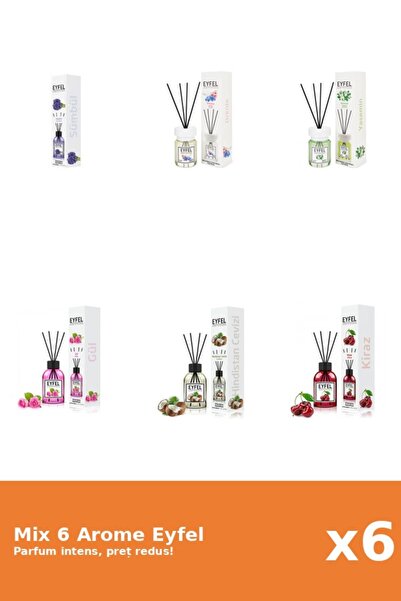 Eyfel Set 6 Mix Eyfel: 1x Cirese, 1x Iasomie, 1x Nuca De Cocos, 1x Orhidee, 1...