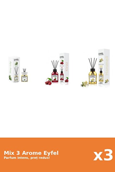 Eyfel Set 3 Mix Eyfel: 1x Cirese, 1x Lacramioare, 1x Mana Maicii Domnului