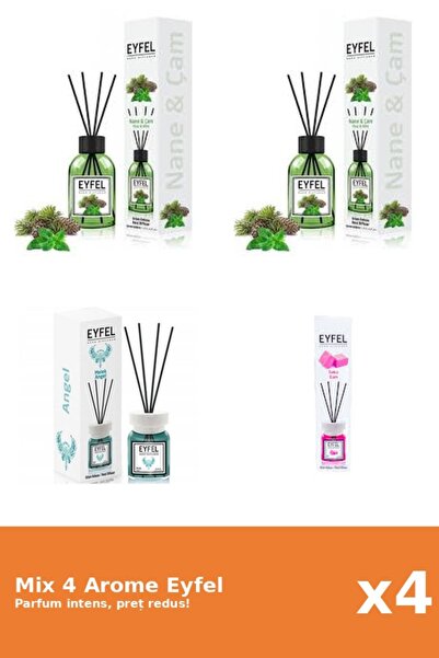 Eyfel Set 4 Mix Eyfel: 1x Angel, 1x Bubble Gum, 2x Pin Si Menta