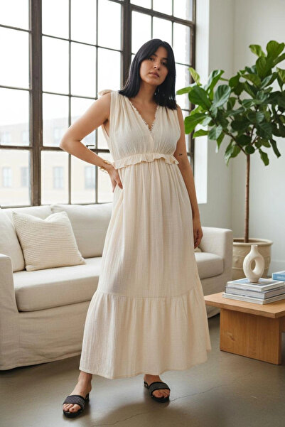 Su Koleksiyon Selene Flawless Muslin Dress / Natural