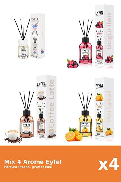 Eyfel Set 4 Mix Eyfel: 1x Cafea, 1x Fructe De Padure, 1x Orhidee, 1x Portocala