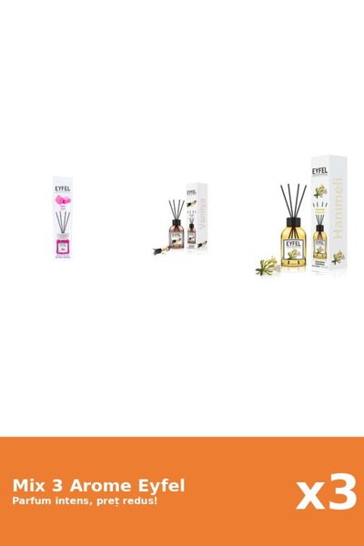Eyfel Set 3 Mix Eyfel: 1x Bubble Gum, 1x Mana Maicii Domnului, 1x Vanilie