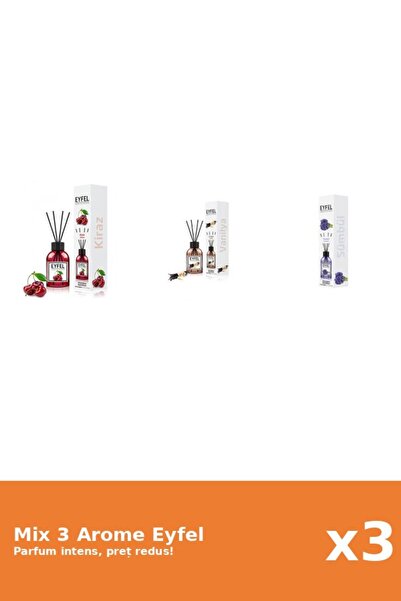 Eyfel Set 3 Mix Eyfel: 1x Cirese, 1x Vanilie, 1x Zambile