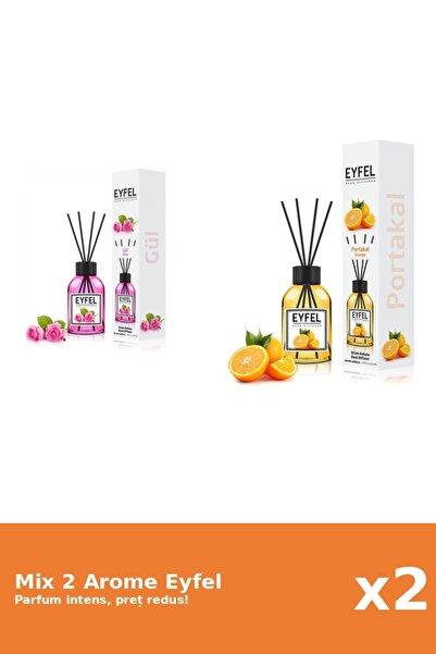 Eyfel Set 2 Mix Eyfel: 1x Portocala, 1x Trandafir