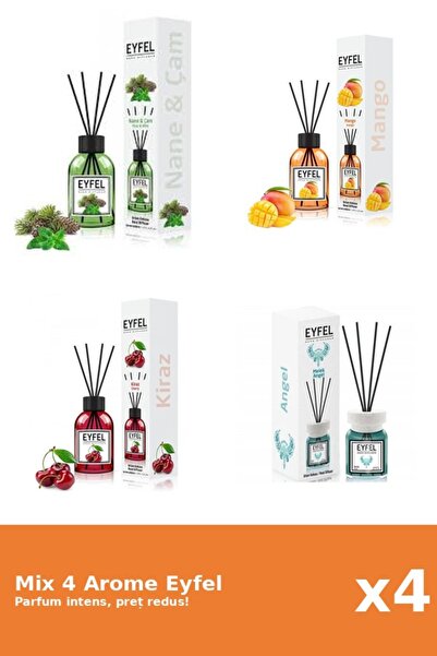 Eyfel Set 4 Mix Eyfel: 1x Angel, 1x Cirese, 1x Mango, 1x Pin Si Menta