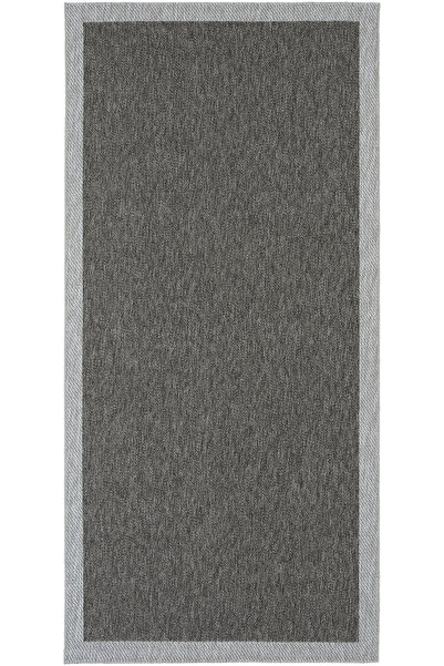 Cool Halı Elena Nunique Antrasit Gri Sisal Halı Kaymaz Taban Bordürlü İnce Do...