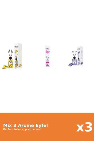 Eyfel Set 3 Mix Eyfel: 1x Ananas, 1x Bubble Gum, 1x Lavanda