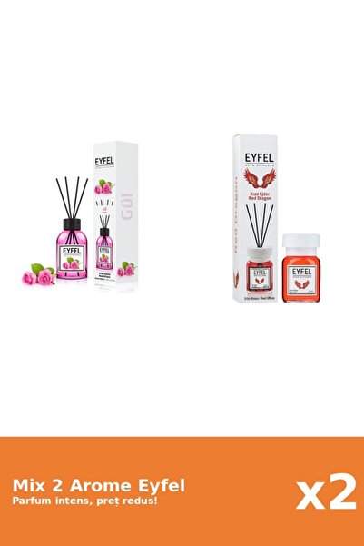 Eyfel Set 2 Mix Eyfel: 1x Red Dragon, 1x Trandafir
