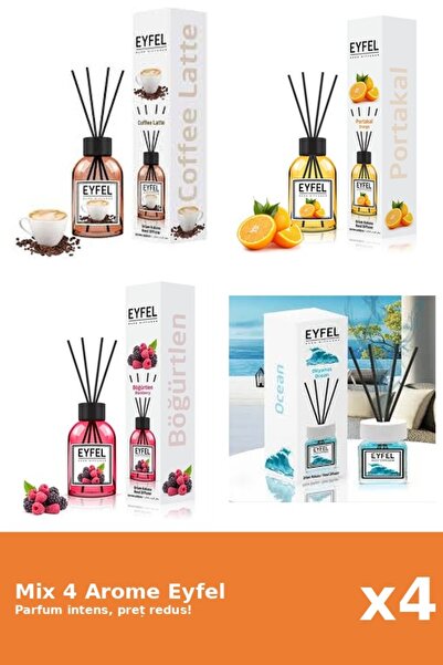 Eyfel Set 4 Mix Eyfel: 1x Cafea, 1x Fructe De Padure, 1x Ocean, 1x Portocala